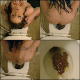 This amazing, crystal clear video features a beautiful dark-haired girl with some tattoos taking a shit into a toilet in 6 scenes. Excellent overhead perspective captures the action nicely. Presented in 720P HD. 190MB, MP4 file. Over 14 minutes.